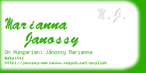 marianna janossy business card