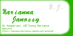 marianna janossy business card